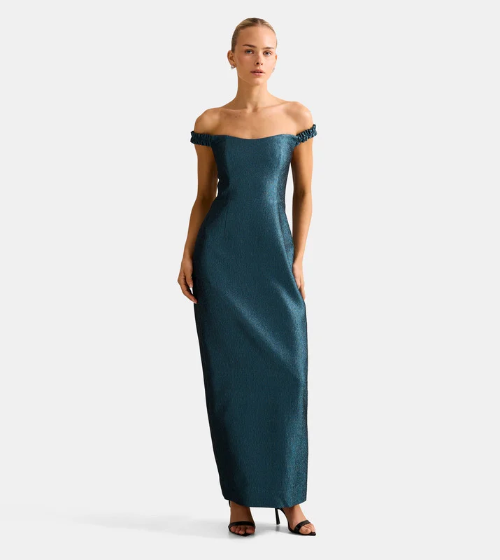 فورايفر نيو MINDY Bardot Ruffle Maxi Dress